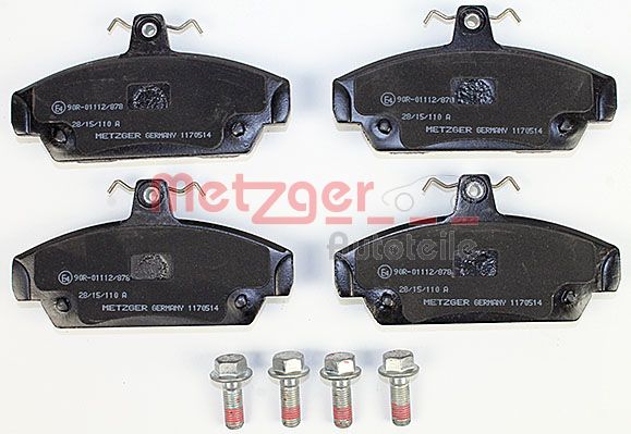 METZGER 1170514 Bremsbelagsatz, Scheibenbremse